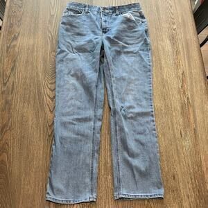 Gibson Latimer Straight Jeans Mid Rise Denim Stretch Medium Wash Blue Size 8